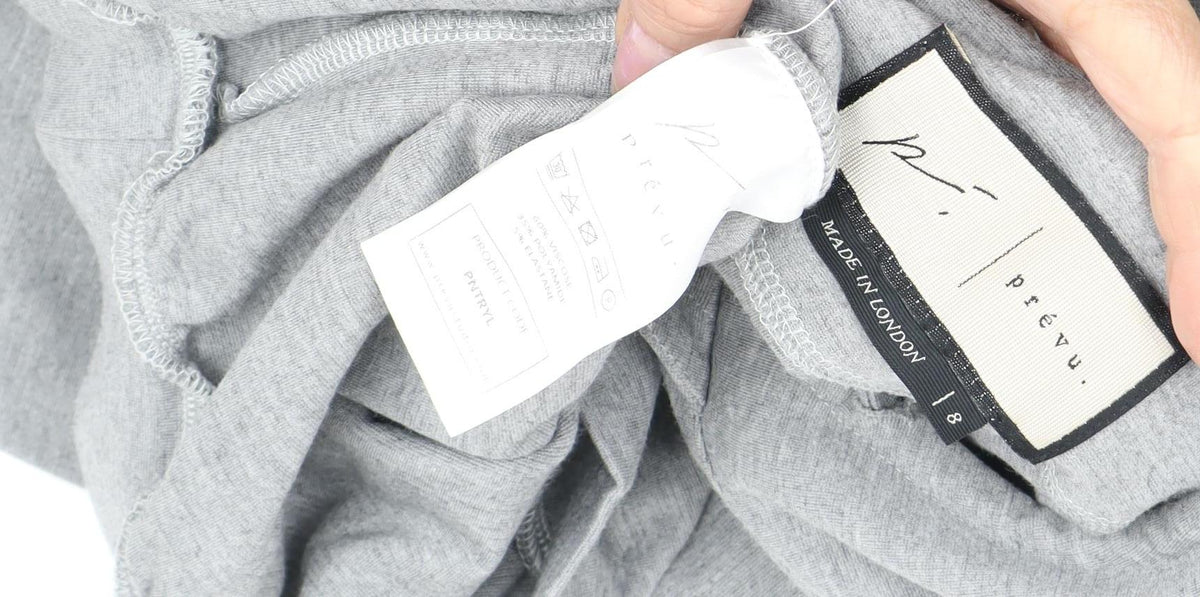 Prévu Grey Unisex Hoodie, Size 10, Pullover Style