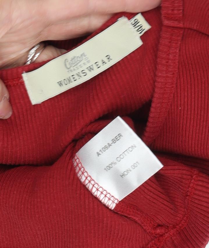 Cotton Traders Women's Red Tank - Medium