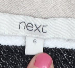 Next Women's Beige Striped Button-Up Shirt, Size 6