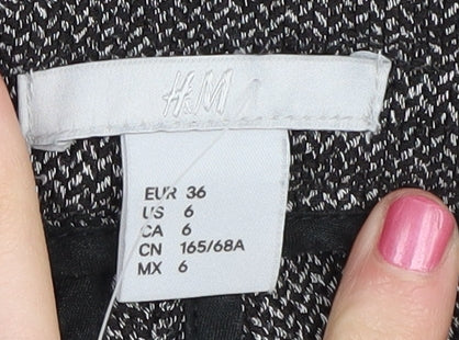 H&M Women's Black Dress Pants - Size 8, Straight Leg