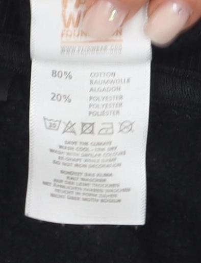 Continental Men's Black L Sweatshirt, Animal Graphic, Crew