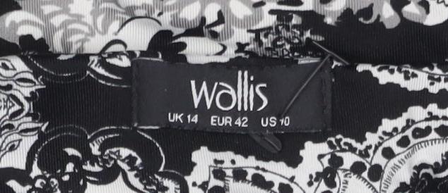 Wallis Women's Black Paisley Tunic, Size 14