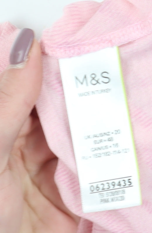 Marks & Spencer Women's Pink Sleeveless T-Shirt UK 20