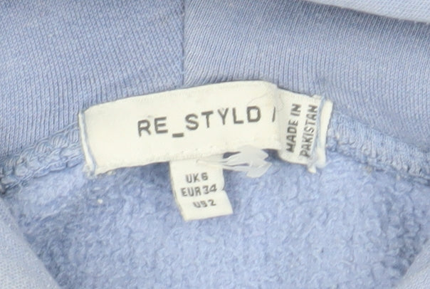 RE_STYLD Unisex Blue Pullover Hoodie S
