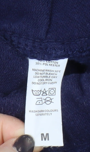 FAB Men's Navy Hoodie Medium Pullover Cotton