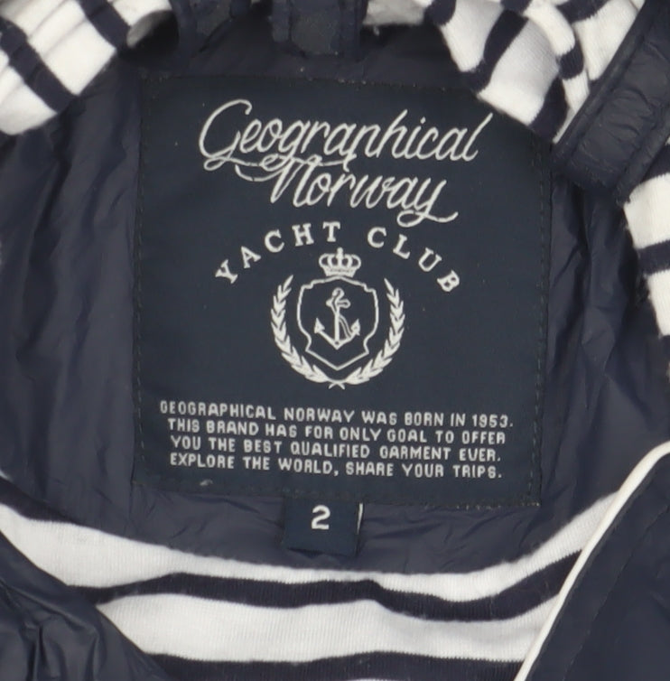 Geographical Norway Women's Blue Trench Coat Size 2