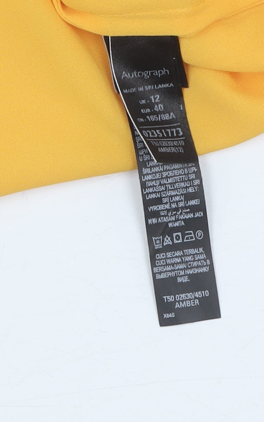Marks & Spencer Women's Yellow Blouse Size 12