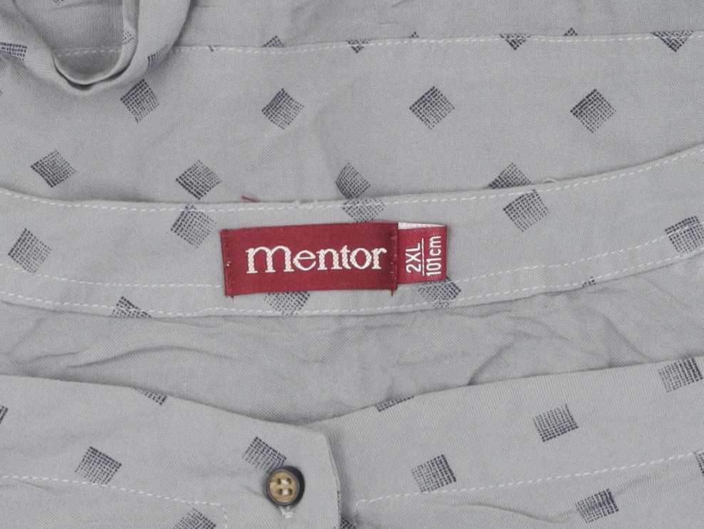 Mentor Women's Grey Tunic Blouse 2XL