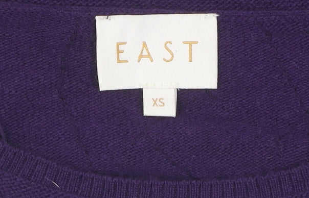 East Women's Purple Sequin Pullover Jumper XS