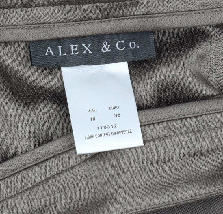 Alex & Co. Women's Brown Wide-Leg Trousers Size 10