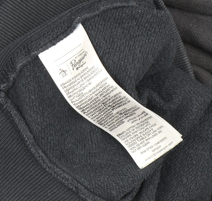 Original Penguin Men's Black XL Lightweight Half Zip Sweatshirt
