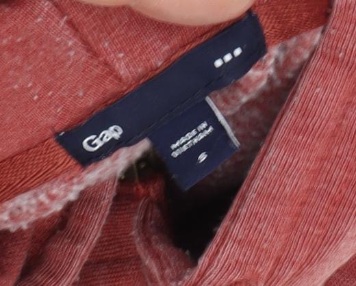 Gap Men's Red Full Zip Hoodie S