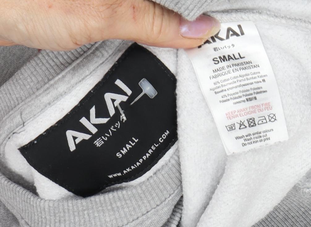 AKAI Men's Grey Pullover Sweatshirt Small