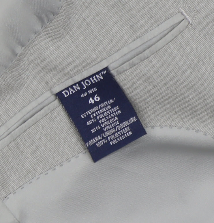 Dan John Men's Grey Blazer, Size 46, Formal Classic Style
