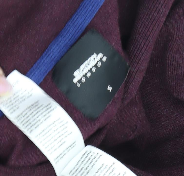 Marks & Spencer Men's Purple Mock Neck Jumper S