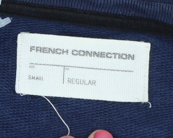 French Connection Men's Blue Graphic Sweatshirt S Regular Fit
