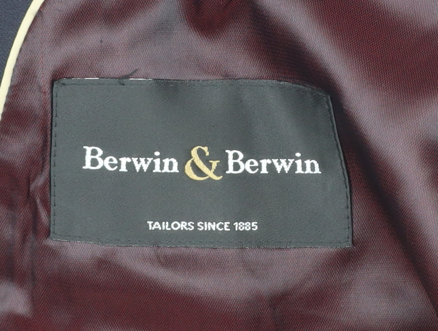 Berwin & Berwin Navy Men's Blazer, Size 38R, Classic Style