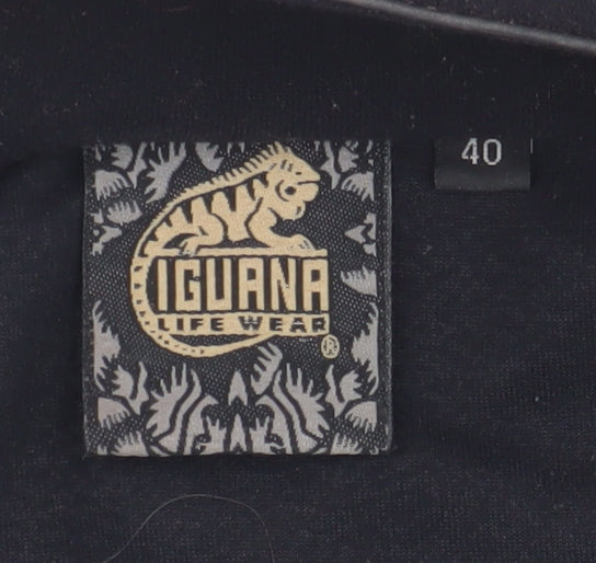Iguana Women's Black 1/4 Zip Windbreaker Jacket Size 12