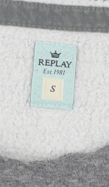 Replay Women's Grey 3/4 Sleeve Boat Neck Jumper