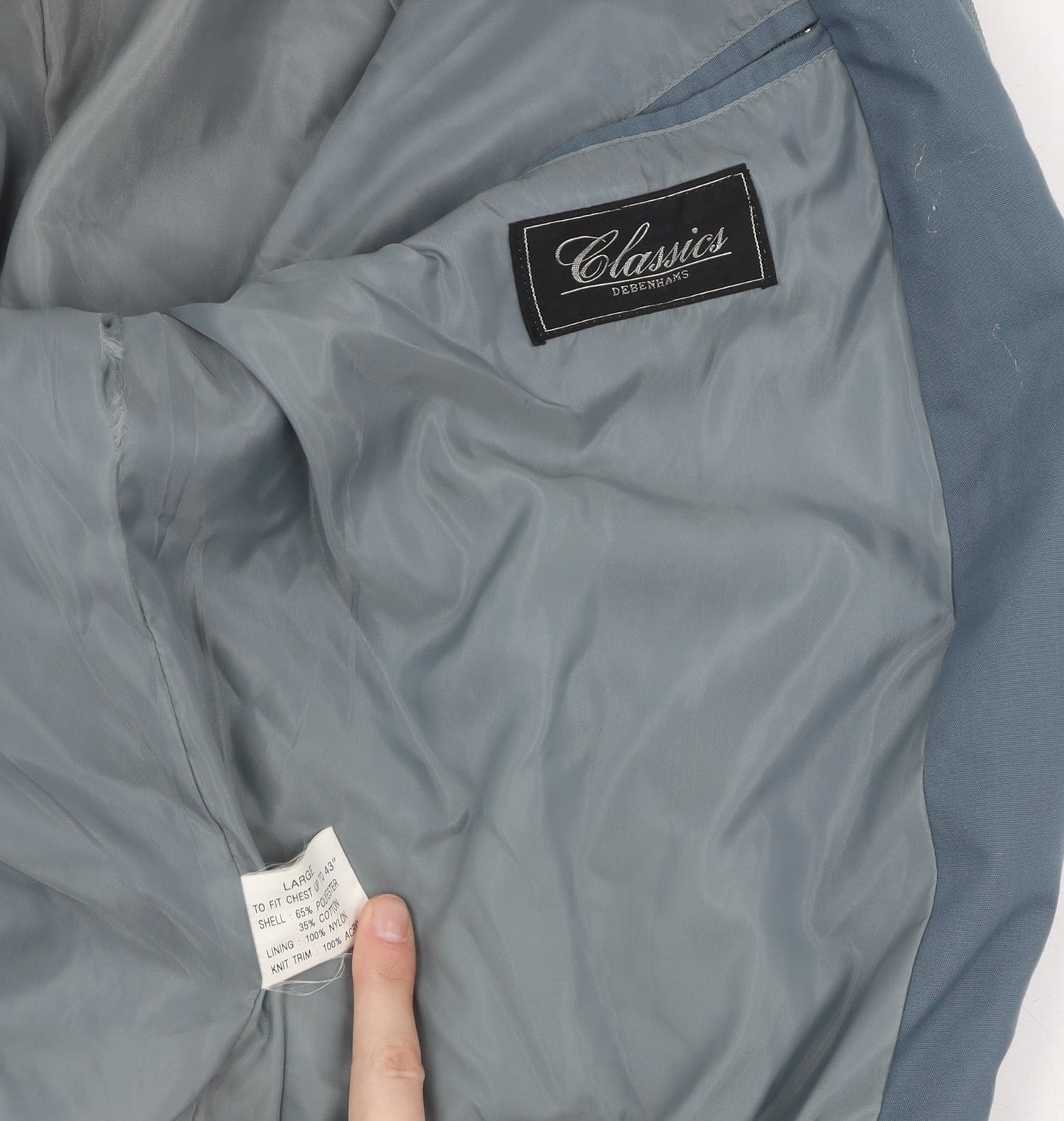 Debenhams Men's Blue Varsity Jacket L