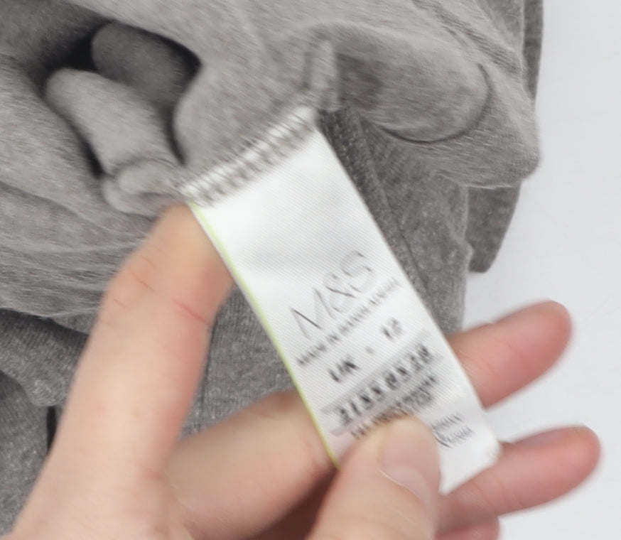 Marks & Spencer Women's Grey 3/4 Sleeve Top, Size 12