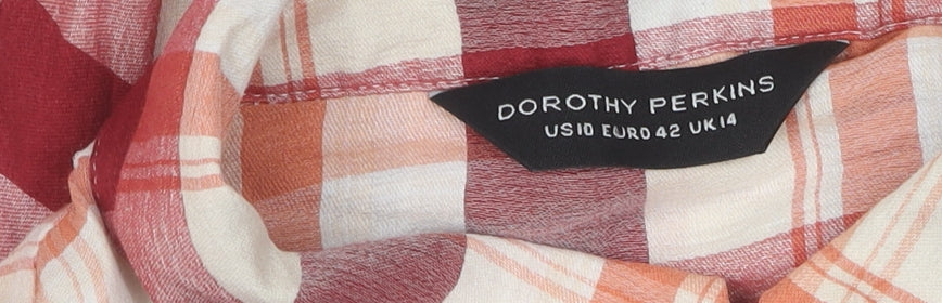 Dorothy Perkins Women's Multicoloured Plaid Button-Up Shirt