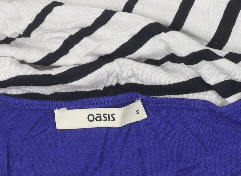 Oasis Women's Striped 3/4 Sleeve Top - Small