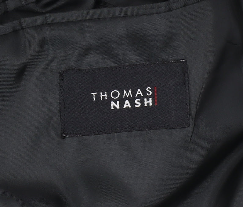 Thomas Nash Men's Black Regular Fit Blazer, Size 44R