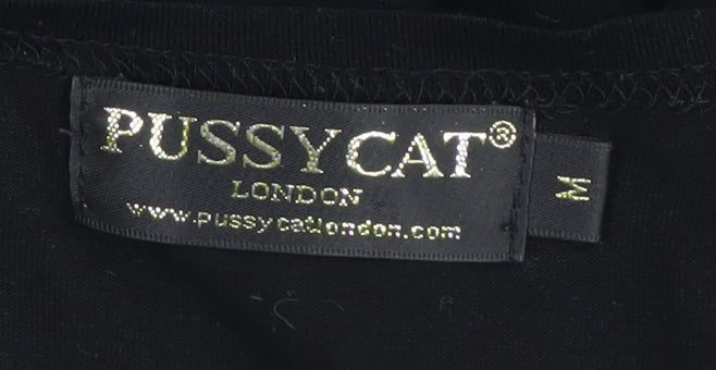 Pussycat London Black Embroidered Women's M Blouse