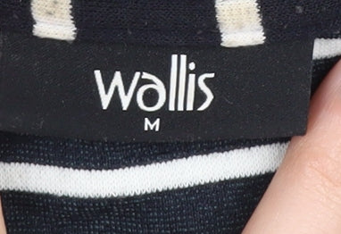Wallis Women's Black Striped Cardigan M