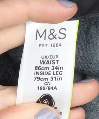 Marks & Spencer Men's Grey Dress Pants, 34