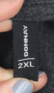 Donnay Unisex Grey 2XL Basic T-Shirt, Casual Jersey