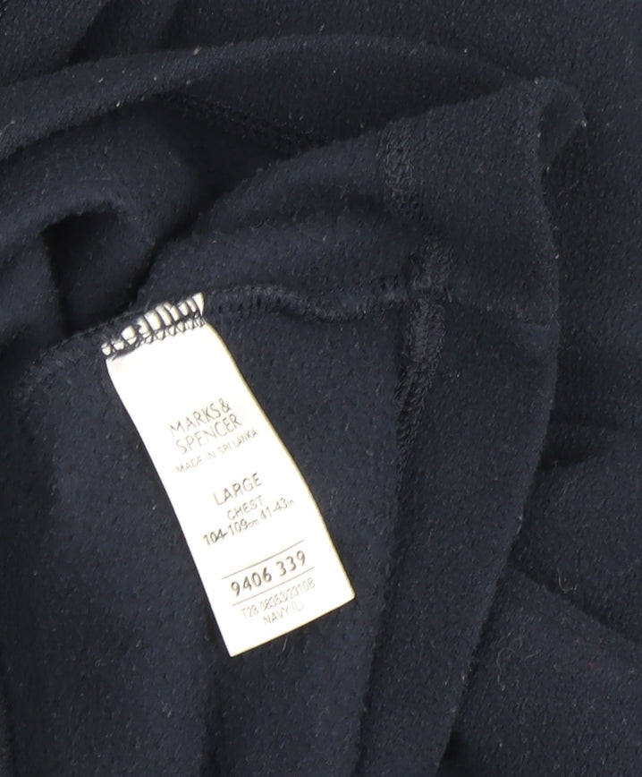 Marks & Spencer Men's Blue Pullover Sweatshirt L