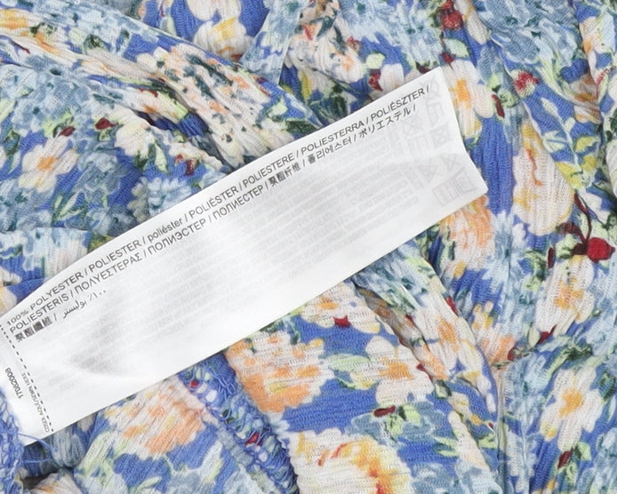 Mango Women's Floral Multicoloured XS Wrap Dress