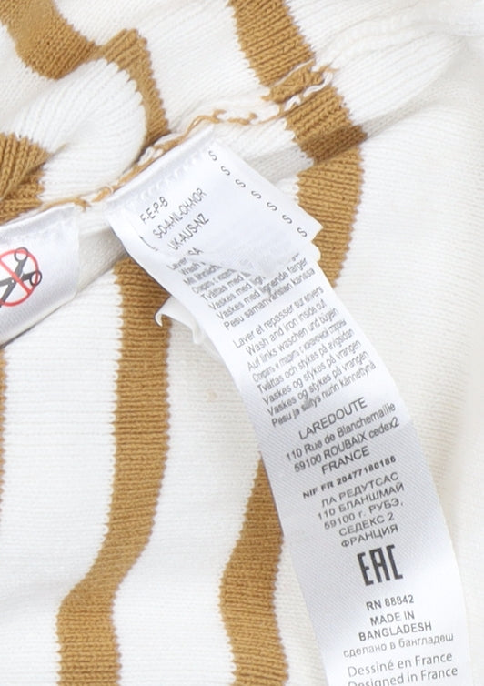 La Redoute Women's Beige Striped Pullover Jumper S
