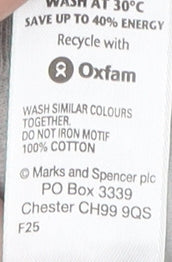 Marks & Spencer Men's Grey Henley Jumper M