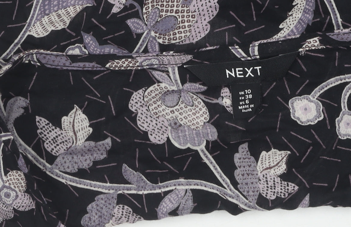NEXT Women's Black Floral Blouse Size 10
