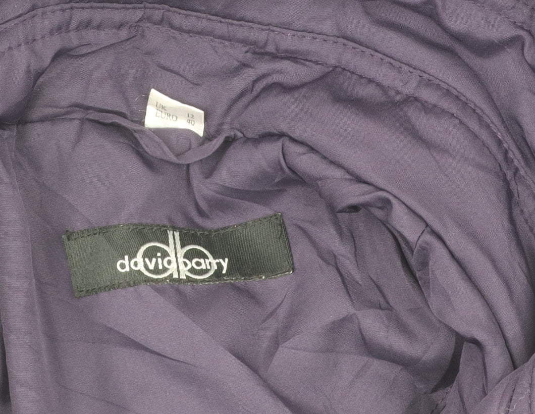 David Barry Women's Purple Basic Jacket Size 12
