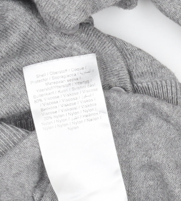 ICHI Women's Grey Cardigan M Long Sleeve Knit