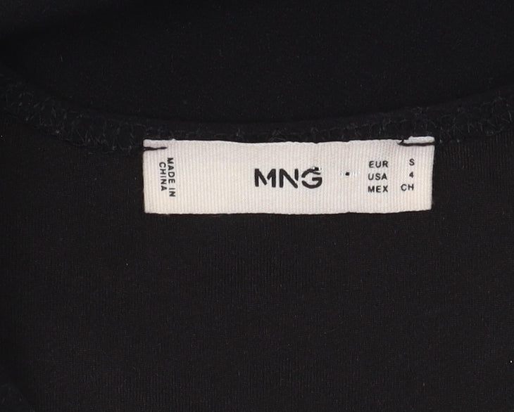 Mango Women's Black Bodycon Midi Dress, Size S
