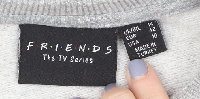 Friends Women's Grey Pullover Sweatshirt Size 14