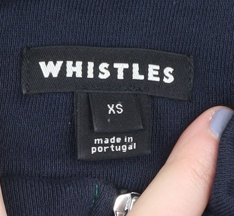 Whistles Women's Green XS Full Zip Cotton Jacket