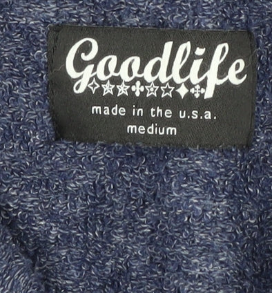 Goodlife Blue Unisex Pullover Hoodie, Medium Size