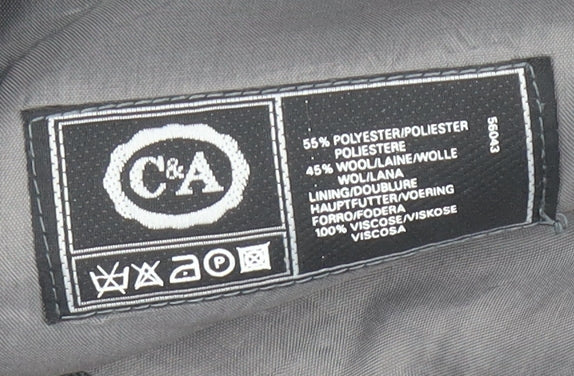 C&A Men's Grey Pinstripe Blazer 42 Regular Fit