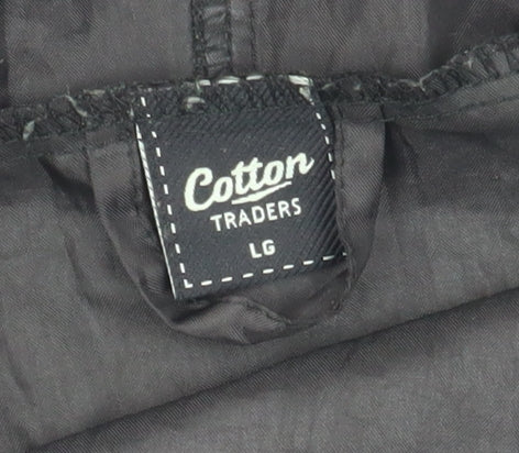Cotton Traders Men's Black Windbreaker Jacket L