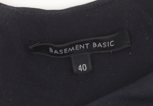 Basement Basic Women Black Size 12 Sheath Dress