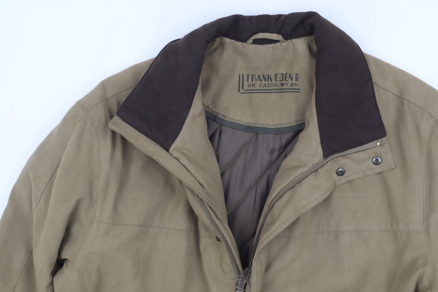 Frank Eden Men's Brown Bomber Jacket, Size 42