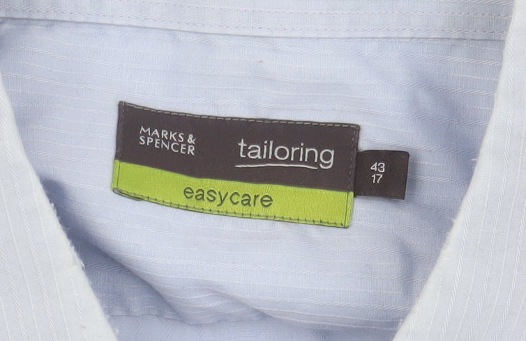 Marks & Spencer Men's Blue Classic Fit Shirt 17/43