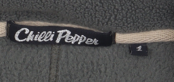 Chilli Pepper Women's Grey Fleece Jacket, Size 1, Full Zip