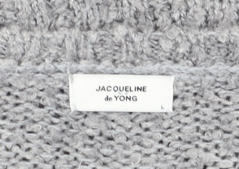 Jacqueline de Yong Women's Grey Cardigan V-Neck L